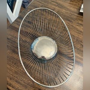 Silver Wire plated wire basket